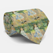 Meisje met Hoepel van Pierre Renoir, Vintage Fine  Stropdas (Opgerold)