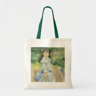 Meisje met Hoepel van Pierre Renoir, Vintage Fine Tote Bag