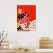 Meisje met  Hoesje van Innocent Eyes Poster (Keuken)