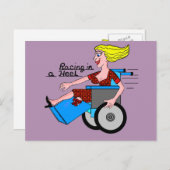 Meisje met hoge rolstoel briefkaart (Voorkant / Achterkant)