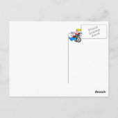 Meisje met hoge rolstoel briefkaart (Achterkant)