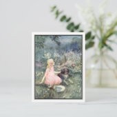  meisje met hond van Anne Anderson Briefkaart (Staand voorkant)