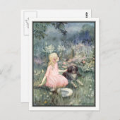  meisje met hond van Anne Anderson Briefkaart (Voorkant / Achterkant)