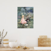 meisje met hond van Anne Anderson Poster (Keuken)