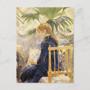 Meisje met hond van Berthe Morisot Briefkaart