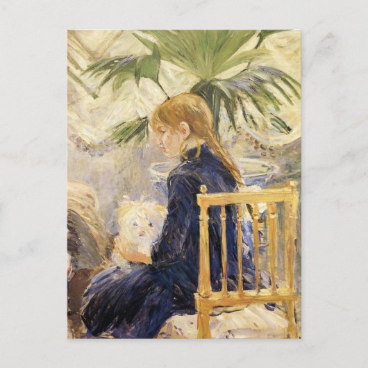 Meisje met hond van Berthe Morisot Briefkaart (Voorkant)