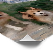 Meisje met honden perfect poster (Hoek)