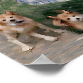 Meisje met honden poster (Hoek)