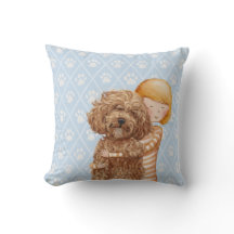 Meisje met honden schilderijen / Labradoodle Love