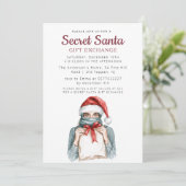 Meisje met hoofddoek Geheim Kerstfeest Kaart (Staand voorkant)