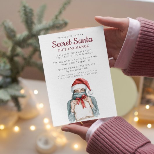 Meisje met hoofddoek Geheim Kerstfeest Kaart