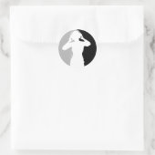 Meisje met hoofdtelefoon Sticker (Tas)