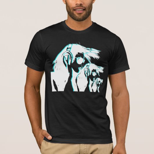 Meisje met hoofdtelefoon t-shirt (Voorkant)