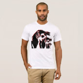 Meisje met hoofdtelefoon t-shirt (Voorkant volledig)