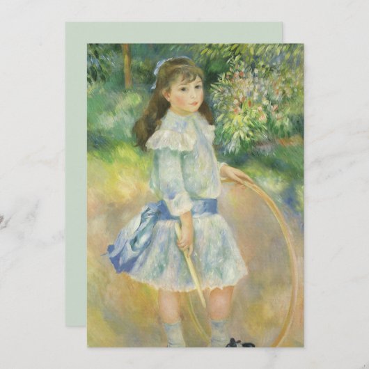Meisje met Hoop van Pierre Renoir,  Kunst (Voorkant / Achterkant)