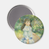 Meisje met Hoop van Pierre Renoir,  Kunst Magneet (Voorkant / Achterkant)