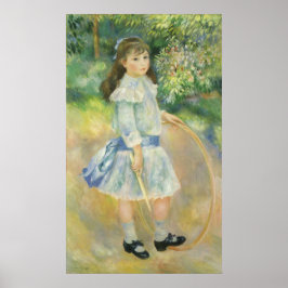 Meisje met Hoop van Pierre Renoir,  Kunst Poster