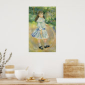 Meisje met Hoop van Pierre Renoir, Kunst Poster (Keuken)
