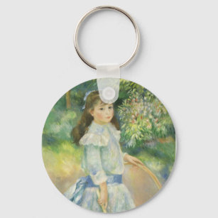 Meisje met Hoop van Pierre Renoir,  Kunst Sleutelhanger