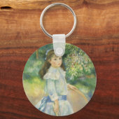 Meisje met Hoop van Pierre Renoir, Kunst Sleutelhanger (Voorkant)