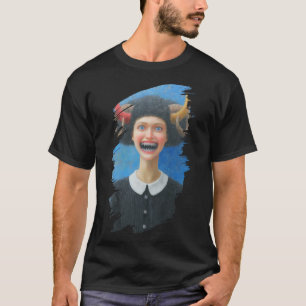 Meisje met hoorns t-shirt