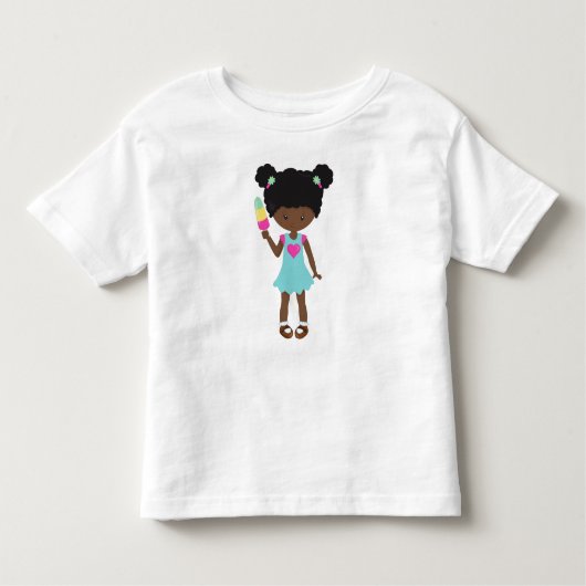 Meisje met ijskap, Afrikaans-Amerikaans meisje, dr Kinder Shirts (Voorkant)