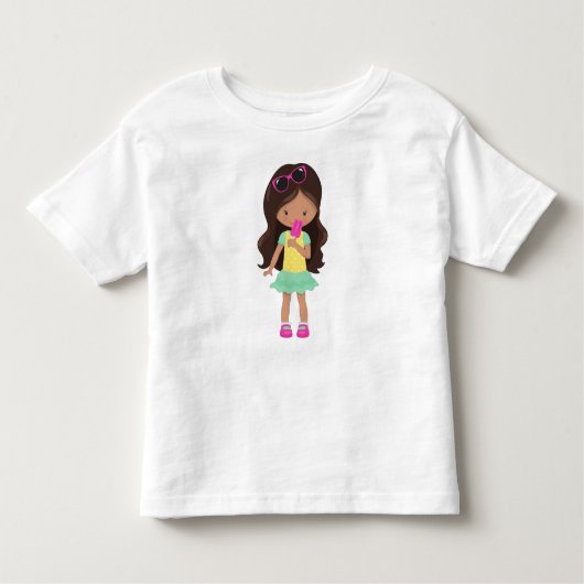 Meisje met ijskap, Latina Girl, Cute Girl, Dress Kinder Shirts (Voorkant)