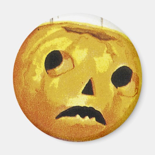 Meisje met Jack o' Lantern Magneet (Voorkant)