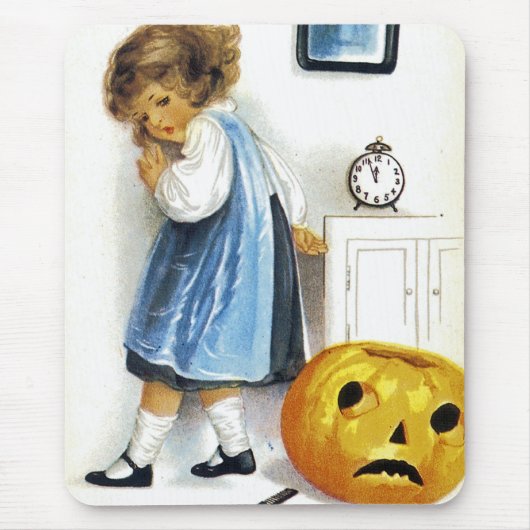 Meisje met Jack o' Lantern Muismat (Voorkant)