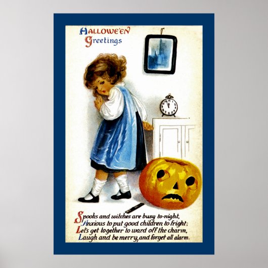 Meisje met Jack o' Lantern Poster (Voorkant)