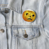 Meisje met Jack o' Lantern Ronde Button 5,7 Cm (In situ)