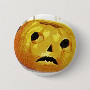 Meisje met Jack o' Lantern Ronde Button 5,7 Cm