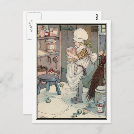  meisje met Jam en Pickles van Anne Anderson Briefkaart (Voorkant / Achterkant)