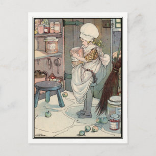  meisje met Jam en Pickles van Anne Anderson Briefkaart