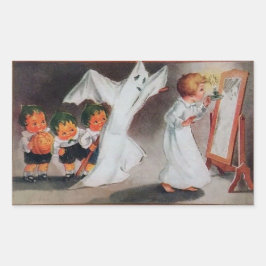  meisje met kaars Halloween Sticker