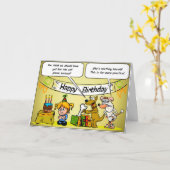 Meisje met Kaart van de Verjaardag van de Ouders (Gele Bloem)