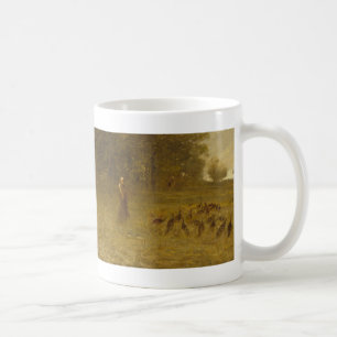 Meisje met kalkoenen koffiemok