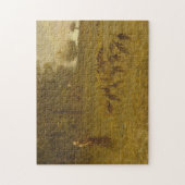 Meisje met kalkoenen legpuzzel (Verticaal)