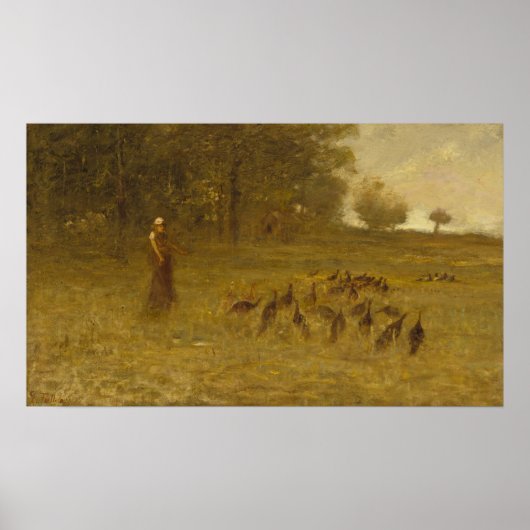 Meisje met kalkoenen poster (Voorkant)