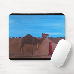 Meisje met kameelschilderij van Alfred Fox Muismat