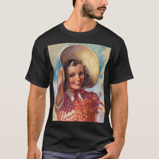 Meisje met kapothoed t-shirt