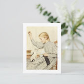 Meisje met kat, Albert Anker Briefkaart (Staand voorkant)