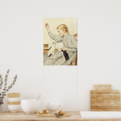 Meisje met kat, Albert Anker Poster (Keuken)