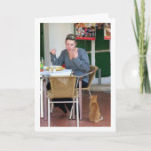 Meisje met kat portret kaart (Voorkant)