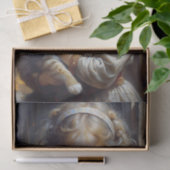 Meisje met Kat Vintage Decoupage Tissuepapier (Geschenk)