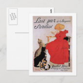 Meisje met katten, Alexandre Steinlen Briefkaart (Voorkant / Achterkant)