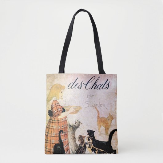 Meisje met katten, Alexandre Steinlen Tote Bag (Voorkant)