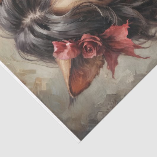 Meisje met katten Decoupage Tissuepapier (Detail)