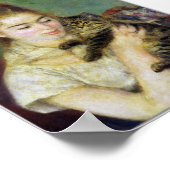 Meisje met katten door Renoir Poster (Hoek)
