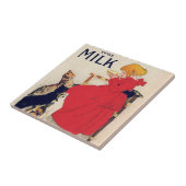 Meisje met katten, Vintage Poster, Alexandre Stein Tegeltje (Zijkant)